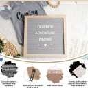 Canlierr 9 Pcs Pregnancy Announcement Set Pregnancy Reveal Ideas Felt Letter Board Baby Bodysuit Booties Photo Frame Bear Plush Wood Blocks for Coming Soon Baby Announcement(Gray) (Gray, XS)