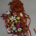 Girls Hippie Costume 60s 70s Outfits Halloween Party Dress Up (8-9 Years, Black)