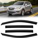 Rain Guards for 2016-2020 Buick Envision, Out-Channel Window Visor Shields Vent Deflector Shade Wind Dark Smoke 2017 2018 2019 2020 16 17 18 19 20, Tape-On Outside-Mount, 4PCS