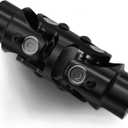 3/4" Round X 3/4" Round Double Steering Shaft Universal U Joint Coupling Black