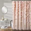 Lush Decor Riley Shower Curtain, 72" x 72", Blush