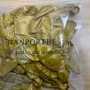 12 inches 50pcs/pack 12" Gold White Shiny Balloons and Happy Birthday Banner for Birthday Wedding Party Decoration