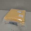 GLAMBURG 100% Cotton Thermal Bed Blanket, Breathable Waffle Blanket, Twin Size, All Season, Mustard Yellow (Twin (60"x90"))