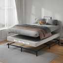 Queen Box Spring Bed Base 5 Inch, 3000lbs Heavy Duty Box Spring Queen Size Metal Mattress Foundation, Tool-Free Easy Assembly, Noise Free