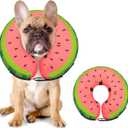 Dog Cone Collar for Small Medium Large Dogs for After Surgery, Pet Inflatable Neck Donut Collar Soft Protective Recovery Cone for Dogs and Cats - Alternative E Collar Does not Block Vision - Red,M