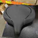 Oversized Bike Seat for Men & Women Comfort, Extra Wide Bicycle Seat Cushion, Comfortable Wing Padded, Large Replacement Bike Saddle for Peloton Bike, Stationary Exercise Bike, City Bike, Ebike (Black)