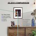 8x10 Picture Frame Natural Walnut Wood with Mat for 5x7, Original Natural Solid Wood 8 by 10 Photo Frames with Tempered Glass Cover for Wall and Tabletop Display