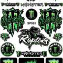 Cretassion Green Reflective Waterproof Stickers Cool for Motorcycle, Motorcycle Helmet, Skateboard, Car and Dirt Bike Motorcycle Decal