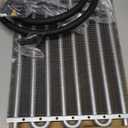 A-Premium Transmission Oil Cooler, Universal Aluminium 8 Pass Tube and Fin, Oil Cooler Kit with Hose Mounting Kit