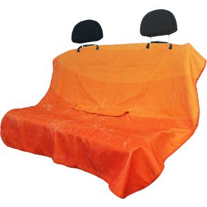 Waterproof Back Seat Cover for Dogs and Kids, Car Seat Protector Under Baby Car Seat, Child and Dog Car Seat Cover Blanket for Rear Bench(Orange, Rear Bench Seat Towel)
