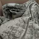 Quilt Set Oversized King Size 120x128 Luxurious Velvet Bedding Sets with 2 Pillow Shams 20x36 3 Pieces Ultra Soft Quilted Bedspread Coverlet Comforter for All Season,Army Green