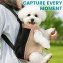 Dog Backpack Carrier, Adjustable Pet Front Carriers, Legs Out Carrying Sling Travel Bag for Small Medium Dogs 4-7 Lbs, Soft Wearable Puppy Chest Carry Backpacks for Walking/Hiking/Camping/Traveling