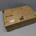 Calming Dog Bed for Medium Dogs,All-Season Leather,Non-Slip One-Key Detachable Washable Dog Bed for Small Dogs Cat Pet Beds with Sides and Cover (White, Medium)