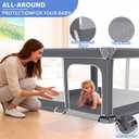 Foldable Baby Playpen - 50"x50" Safety Play Yard for Babies & Toddlers - Indoor & Outdoor Use with Carry Bag - Collapsible, Portable Play Yard, Dark Gray
