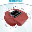 Hovom Car Center Console Cover, 12.3"6.3"1.5" Leather Armrest Cover for Cars, Multifunctional Auto Armrest Cushion Pad with Pocket, Tissue Box, Cup Holder & Phone Slot, Car Accessories (Wine Red)