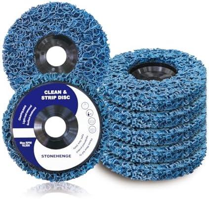 10 PCS - Paint Stripping Wheel Disc Abrasive, Remove Paint Coating Rust Welds Oxidation - Efficient Strip Disc for Metal Surface Preparation & Angle Grinding - (4-1/2" x 7/8")