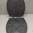 Baker's Friend Multi Pizzelle Maker Electric, Stroopwafel Iron, 4 x 4.5'' Pizzelle Waffle Cookies Maker with Temperature Control, Ideal for Holidays, Parties & More, Great Choice for Gift