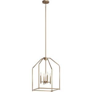 Kichler Madden 25.5" 4 Light Pendant in Champagne Bronze, Soft Modern Fixture, for an Entryway, Breakfast Nook, Laundry Room, (25.5" x 16")
