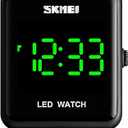 Gosasa Large Face LED Digital Watch Date Time 3Bar Waterproof Men Women Sports Watches(Black)