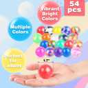 54Pack Stress Balls, Squishy Squeeze Balls Bulk Fidget for Adults Squishy Balls Stress Relief Balls, Stress Balls for Adults, Party Favors, Goodie Bag Stuffers, Small