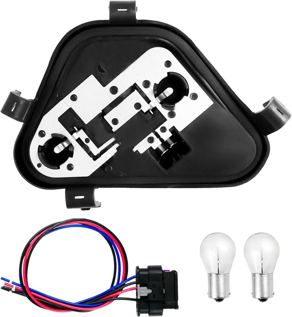 Tail Light Bulb Socket Assembly with Plug Connector and 2 Bulbs Fits for BMW 3-Series 320i 328i 335i M3 Replace 63217313043 Rear Left Driver Side