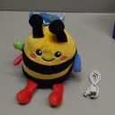 hahaland Baby Toy for 6 + 12 18 Months  Crawling Musical Dancing Bouncing Learning Bee Plush, Interactive Tummy Time Toy for 1 2 3 Year Old Boys Girls Baby Easter Basket Stuffers