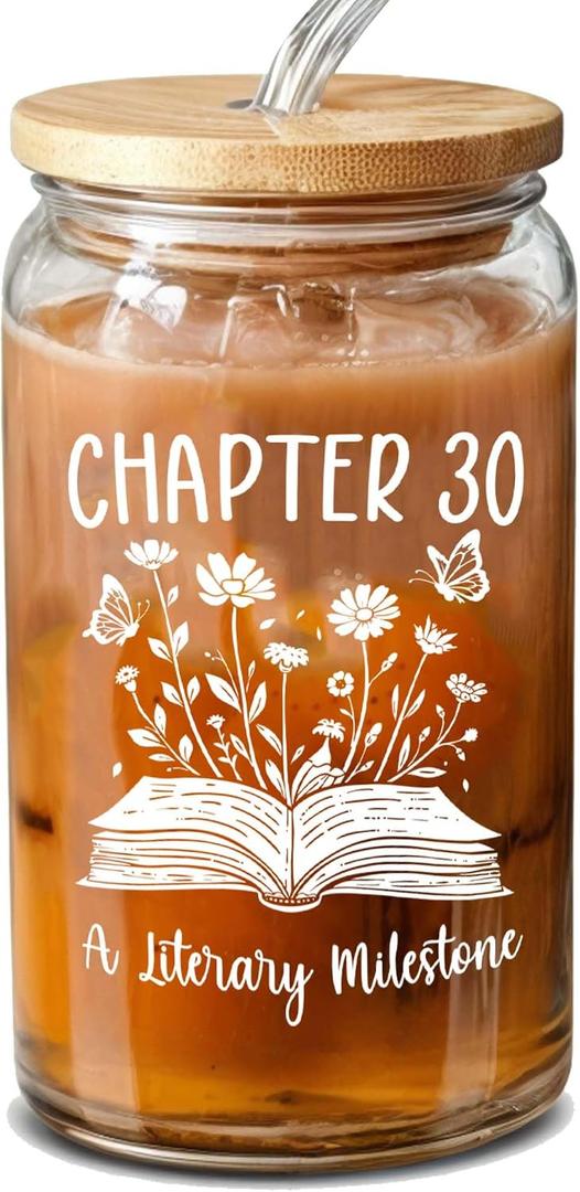 30 Birthday Gifts for Women - Chapter 30 Glass Cup - 1996 30th Birthday Cup for Her Female Friends Sister Daughter - Christmas Valentines Bday Mothers Day 30th Birthdays Gifts - Cute 1996 Gift (EXP 04/01/27)