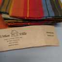 Urban Villa Napkins set of 12 red multi stripes 100% Cotton