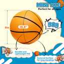 Iyoyo Mini Basketball Set - 5 Pack 6" Small Balls with Pump, Over The Door Mini Hoop Replacements, Toy for Toddlers, Kids, Teenagers, Pool, Indoors, Outdoors