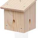 Carpenter Bee Trap for Outside - Pentroof Style Nature Hanging Wood Carpenter Bee Traps Outdoor - Best Bee Trap - Insect Traps with Removable Vault (1 Pack)