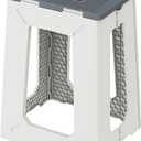 Foldable Bath Shower Safety Chair Seat, 17.7" High Anti-Slip Bench Bath tub Stool for Elderly or Seniors (ShowerChair Grey)