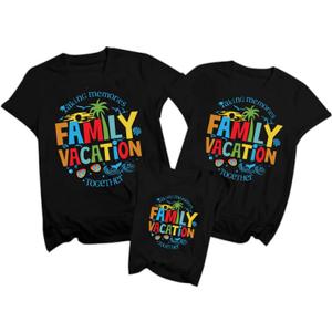 Family Matching Outfits 2026 Taking Memories Together Family Vacation Shirts Cruise Ship Tee Summer Trip Tops (Black, XXL)