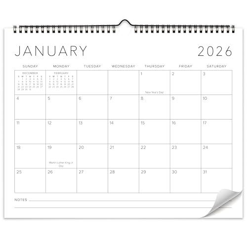 Beautiful 2026 Wall Calendar - Runs until December 2026 - Large 14.5" x 11.5" Office Wall Calendar for Easy Organizing