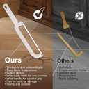Adjustable Bread Slicer for Homemade Bread, Upgrade Food-Grade Plastic Bread Knife with Thickness, Dishwasher Safe, Bow Design Easy to Cutting Even Slices for Sourdough, Baguettes and More