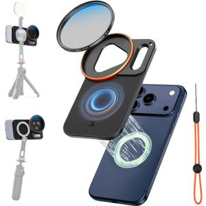 K&F CONCEPT Double-Sided Magnetic Lens Filter Mount Adapter with 58mm CPL Filter, Compatible with iPhone 17 Pro Max and 58mm Threaded Filters, CPL Filter Compatible with iPhone Camera Lens