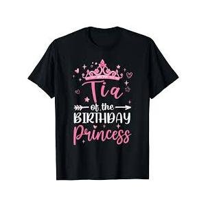 Cousin of The Birthday Princess Birthday Girl Kid Family T-Shirt (Black, S)