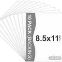 Somime 10 Pack Backing Boards, 8.5x11 Uncut White Mats Matboards, Acid-Free Backerboards for Art Prints, Ideal for Photos, Pictures, Prints, and Frames