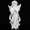 H&W Resin Angel Statue, Resin Angel Figurine, Adorable Flower Girl Decorative Ornaments, 12.5''H, Home Decor Fairy Prayer, Pray for Your Family, Christmas & Thanksgiving Day Decoration A
