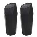 Car Trash Can Bin,Small Garbage Can with Lid,Automotive Cup Holder Mini Cars Trashcan,Portable Car Door Trash Cans,Car Accessories Interior Essentials Gadgets Dustbin (2Pcs, Black)