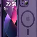 TOCOL for Phone 13 Case, Compatible with Magsafe Charger, Full Camera Protection, Drop Protection, Translucent Matte Phone Case for iPhone 13 6.1 inch (Midnight Purple)