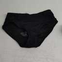 Tempt Me Women Bikini Bottoms Mid Waist Bathing Suit Swimsuit Ruched Swim Bottom Small Black
