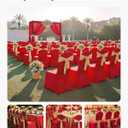 VEVOR Chair Covers, Polyester Spandex Chair Cover, Stretch Slipcovers for Wedding Party Dining Banquet Flat-Front Chair Covers (Red-a, 50PCS)