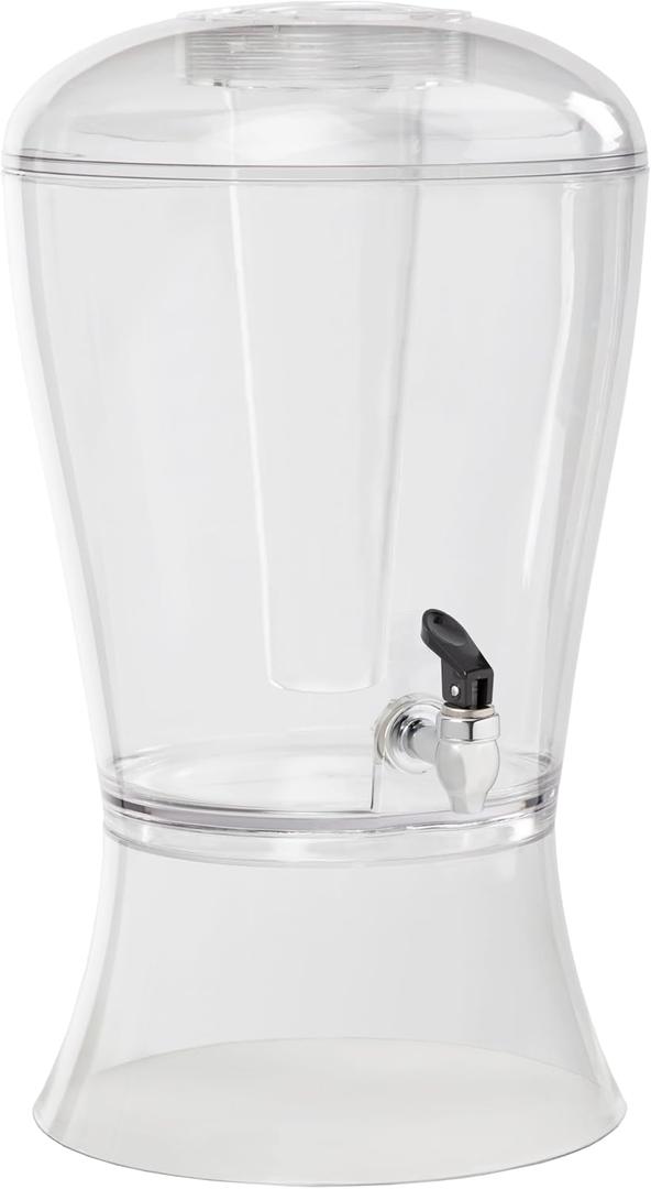 CreativeWare 3 Gallon Beverage Dispenser with Base Ice Cylinder Sleeve
