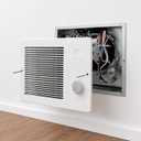 174 Wall Heater with Built-In Adjustable Thermostat, 750/1500W, 120/240V AC