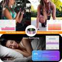 Smart Ring for Women Men, Health Fitness Tracker, IP68 Waterproof Rings, Sleep Ring with Charging Case and Ring Protector, Remote Photography, Family Care, No App Fees (Lavender Pink, 7#)