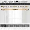 IFELS Brush Gold Curtain Rods for Windows 32 to 90 Inch, 1 Inch Brass Heavy Duty Curtain Rods Adjustable and Easy Installation, Decorative Long Curtains Rod with Elegance Design (Brush Gold,32-90")