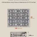 Amada 8x10 Washable Area Rug for Living Room, Blue/Brown, Vintage Pattern
