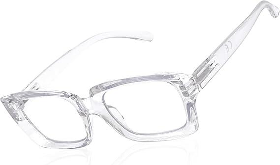 Oprah Style Reading Glasses for Women Blue Light Blocking Stylish Square Computer Readers with Spring Hinge Anti Glare