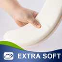 2 Sets Soft Flannel Toilet Seat Cover with Memory Foam, Non Slip Thicker Warmer Washable Bathroom Toilet Seat Cushion, Easy-Install Self-Adhesive Reusable Toilet Lid Seat Cover Pads (White,Navy)