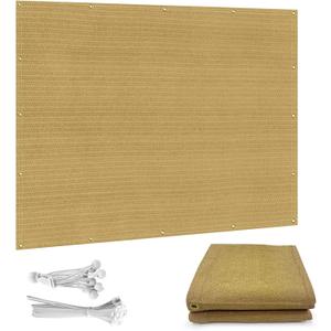 Sun Shade Cloth, Sun Shade Screen Fabric Shade Cover Tarp with Grommets for Pergola, Garden, Outdoor, Patio, Deck, Backyard (Beige 10 * 12FT, 95%)